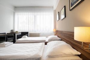 Postel nebo postele na pokoji v ubytování Hotel Veronika