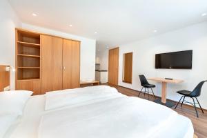 TV a/nebo společenská místnost v ubytování Apartments Greva 2