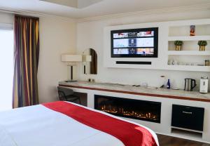 Kuchyň nebo kuchyňský kout v ubytování Grand Tonic Hotel & SPA NUXE