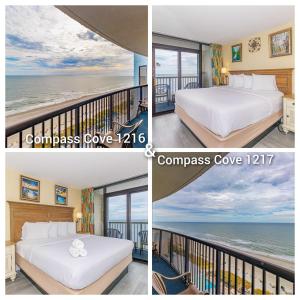 Llit o llits en una habitació de Oversized 6BR Multi-Unit Suite-Oceanfront Compass Cove 1216 and 1217