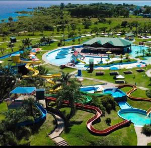 an aerial view of a water park at Punto Termal - Depto 8 in Federación