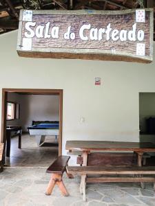 Ein Zertifikat, Auszeichnung, Logo oder anderes Dokument, das in der Unterkunft Águas Vivas Hotel Fazenda ausgestellt ist