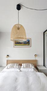 Ένα ή περισσότερα κρεβάτια σε δωμάτιο στο Mountain Apartment Rododendro
