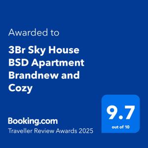 صورة لـ 3Br Sky House BSD Apartment Brandnew and Cozy في Samporo