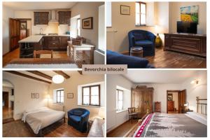 Tempat tidur dalam kamar di Albergo Diffuso Comeglians