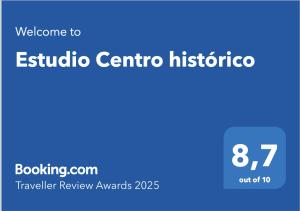 Certifikát, ocenenie alebo iný dokument vystavený v ubytovaní Estudio Centro histórico
