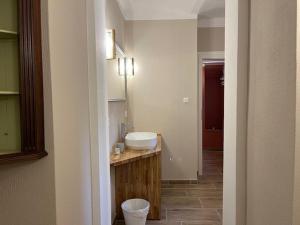 a bathroom with a sink and a mirror at Luxury 1 Bed-Room Flat 65m2 in Görlitz