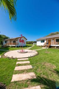 A garden outside Paradise Reef Villas