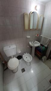 un baño con inodoro y lavabo en LOFT en Barrio Sur, en San Miguel de Tucumán