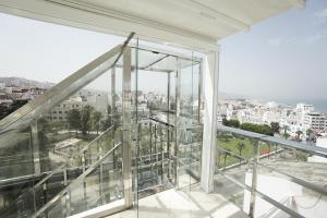 a view from the balcony of a building at Hotel nord kap in M'diq +10 photos