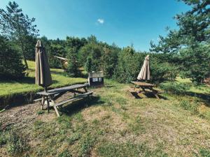 Camping des vignes外面的花园