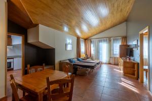 TV a/nebo společenská místnost v ubytování Apartaments Sant Moritz