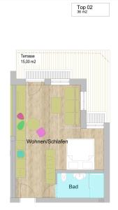 The floor plan of Appartement Erler