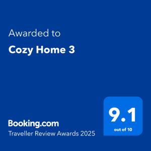 a screenshot of a phone with the text upgraded to cozy home at Cozy Home 3 in Amman