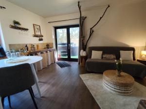 Posezení v ubytování Chambre d'hôtes jacuzzi L'envol du coquelicot + 15 fotografií