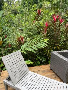 Um jardim no exterior de Ponci’s Gate to Gaia Holistic Center
