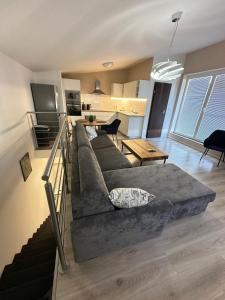 Kuchyň nebo kuchyňský kout v ubytování Samorin Loft with large terrace