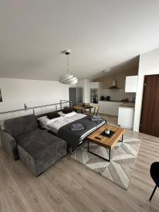 Posezení v ubytování Samorin Loft with large terrace