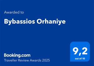 Сертификат, награда, вывеска или другой документ, выставленный в Bybassios Orhaniye