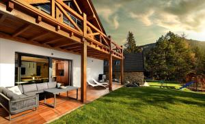 Zahrada ubytování Chalet Oasis - Luxusná chata s výhľadom, pri Zuberci a Kvačianskej doline