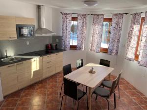 Kuchyň nebo kuchyňský kout v ubytování Apartmany215