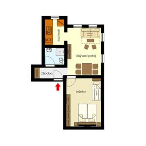 Půdorys ubytování Apartmany215