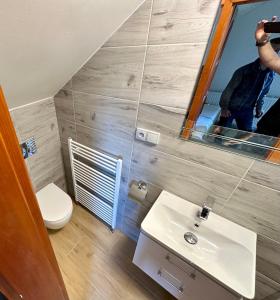 Koupelna v ubytování Apartmany215