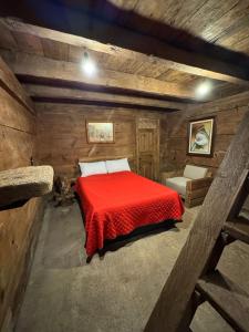 Postel nebo postele na pokoji v ubytování Cabañas Del Valle