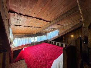 Postel nebo postele na pokoji v ubytování Cabañas Del Valle