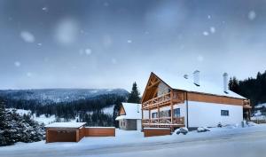 Chalet Oasis - Luxusná chata s výhľadom, pri Zuberci a Kvačianskej doline v zimě