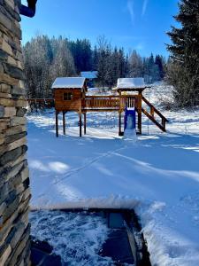 Chalet Oasis - Luxusná chata s výhľadom, pri Zuberci a Kvačianskej doline v zimě