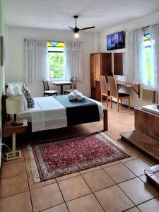 Cama ou camas em um quarto em Pousada 3 Corações Penedo