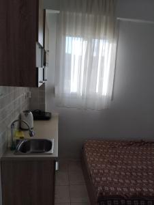 Kuchyň nebo kuchyňský kout v ubytování Apartment Irini