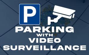 a sign that says parking with video surveillance at LUNELLA HOME FULL APARTMENT with UNIQUE SEAVIEW, WASHING MACHINE, FULL KITCHEN, PARKING with VIDEO SURVEILLANCE, and SHUTTLE TAXI from to CENTRAL STATION, AMALFI FERRIES, SALERNO AIRPORT, NAPLES AIRPORT in Salerno