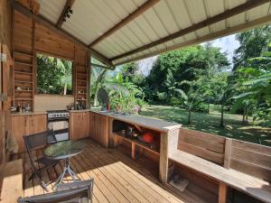 Zahrada ubytování Le Chalet, La Petite Ferme