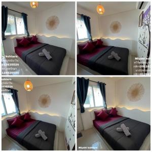 Postel nebo postele na pokoji v ubytování Miyabi koh larn & Lisaa koh larn