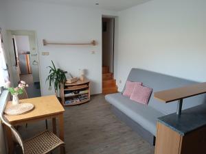 a living room with a couch and a table at Apartmán Teplice nad Metují in Teplice nad Metují