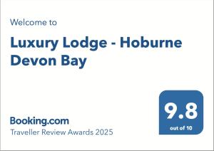 Certificato, attestato, insegna o altro documento esposto da Luxury Lodge - Hoburne Devon Bay