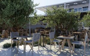 Restaurace v ubytování Golden Milos Beach Ηouse by Domotel