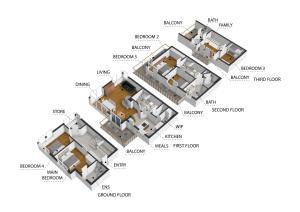 Půdorys ubytování Ferienhaus Monz