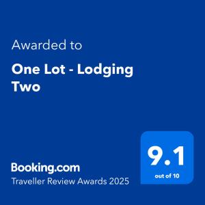 Certifikát, hodnocení, plakát nebo jiný dokument vystavený v ubytování One Lot - Lodging Two