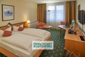 TV a/nebo společenská místnost v ubytování Balance Hotel Leipzig Alte Messe + 22 fotografií