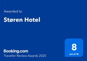 Certifikát, hodnocení, plakát nebo jiný dokument vystavený v ubytování Støren Hotel