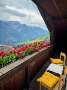 Ein allgemeiner Bergblick oder ein Berglick von der Ferienwohnung aus