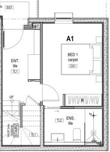 a floor plan of a building at Ski Lift Access - Modern 3BR Chalet - Fireplace in Mount Buller