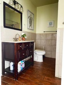 Vannituba majutusasutuses Peaceful pvt room in shared home near lively Downtown San Antonio +7 fotot