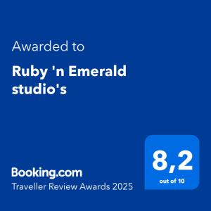 Certificato, attestato, insegna o altro documento esposto da Ruby 'n Emerald studio's