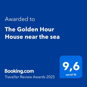 Certifikát, hodnocení, plakát nebo jiný dokument vystavený v ubytování The Golden Houre House near the sea - Daniele Case Vacanza