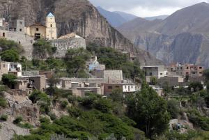 a village on the side of a mountain at Hotel Iruya in Iruya