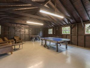 a ping pong room with a ping pong table in it at Tan Llan in Dolgellau